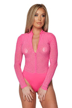 Load image into Gallery viewer, Zip Frnt Studded L/s Bodysuit