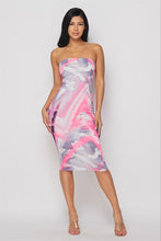 Load image into Gallery viewer, Tie Dye Tube Midi Dress