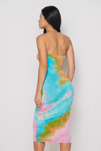 Load image into Gallery viewer, Tye Dye Tube Midi Dress