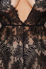 Load image into Gallery viewer, V Nk Cap Slve Lace Romper