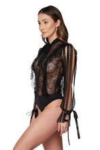 Load image into Gallery viewer, Tie Me Up Lace Bodysuit