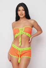 Load image into Gallery viewer, 2 Pcs Crochet Tube Top/short