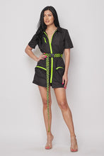 Load image into Gallery viewer, S/s Belted Loose Mini Dress