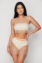 Load image into Gallery viewer, 2 Pcs Tank Mesh Pearl Top/mini