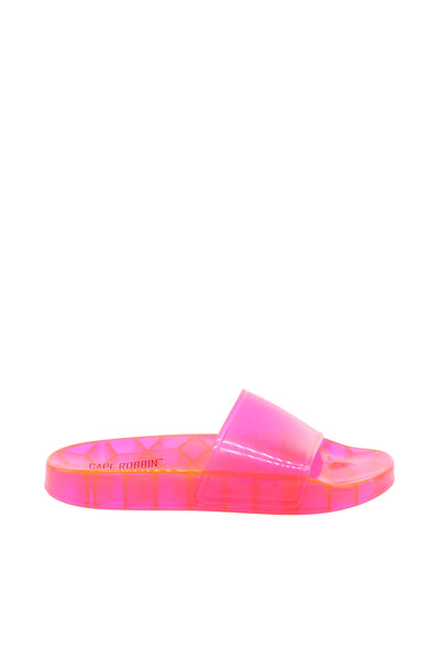 Neon Slide In Sandals
