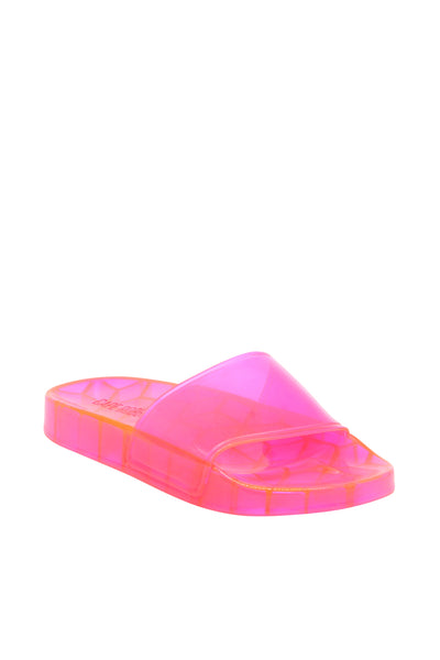 Neon Slide In Sandals